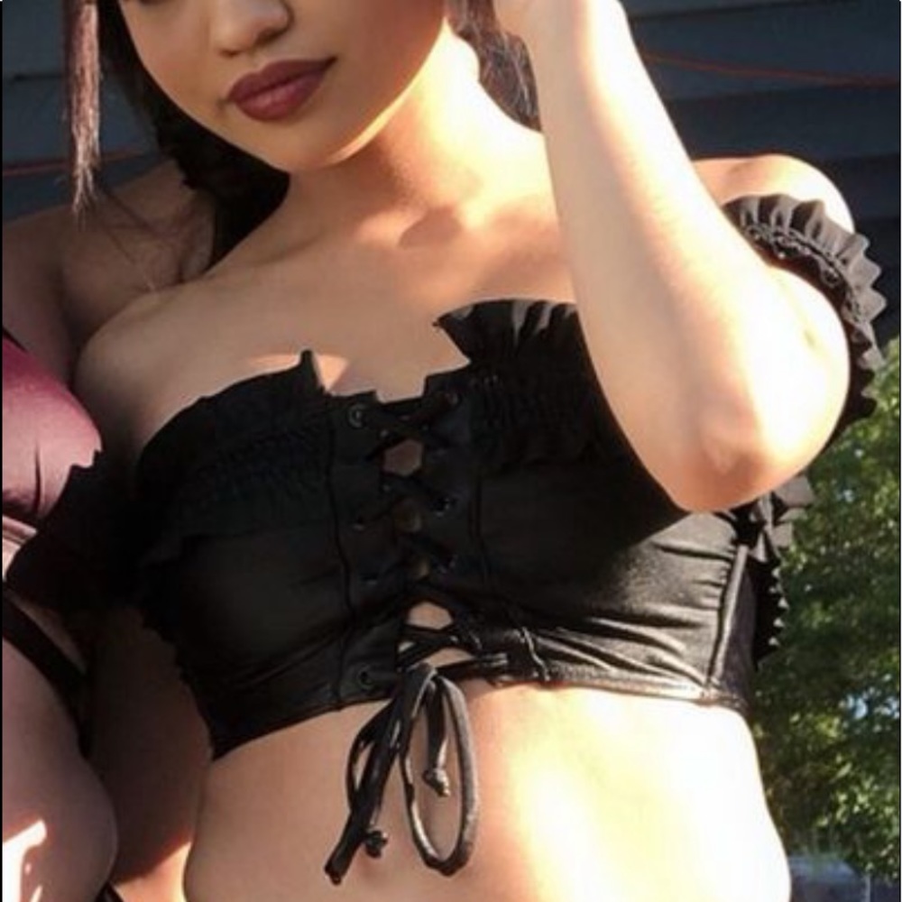 Off the shoulder swimsuit top